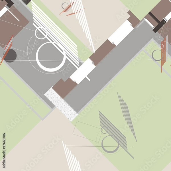 Fototapeta Architectura Seamless  Pattern