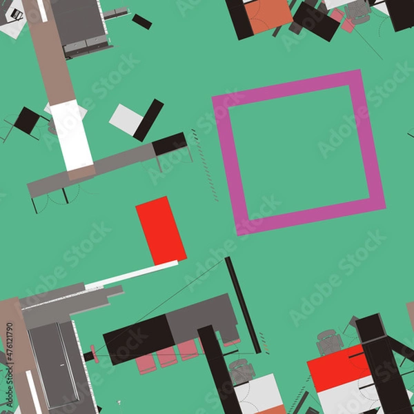 Fototapeta Architectura Seamless  Pattern