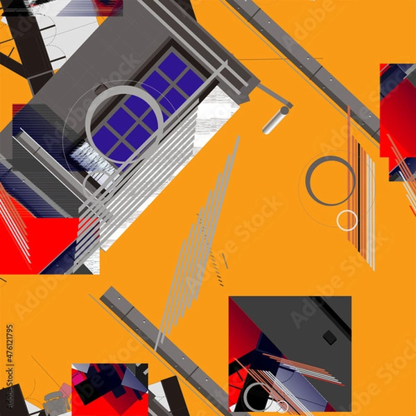 Fototapeta Architectura Seamless  Pattern