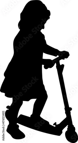 Obraz boy riding scooter