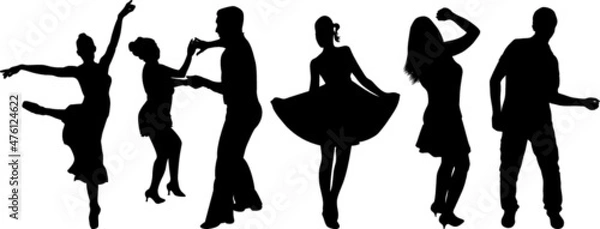 Obraz dancers silhouette