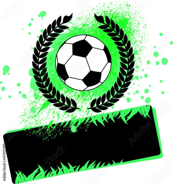 Obraz soccer ball and banner design