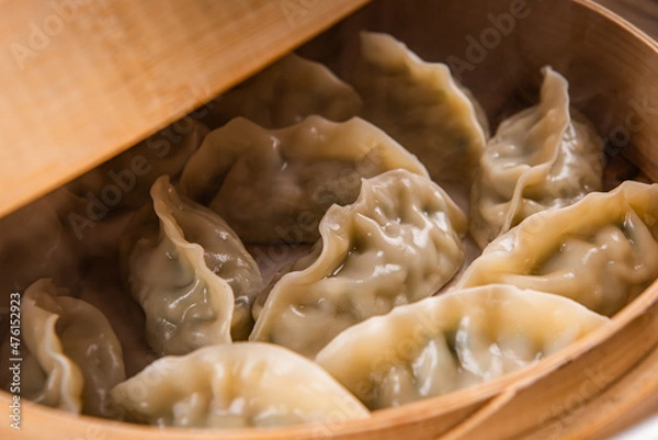 Obraz 육즙이 가득한 맛있는 만두 요리