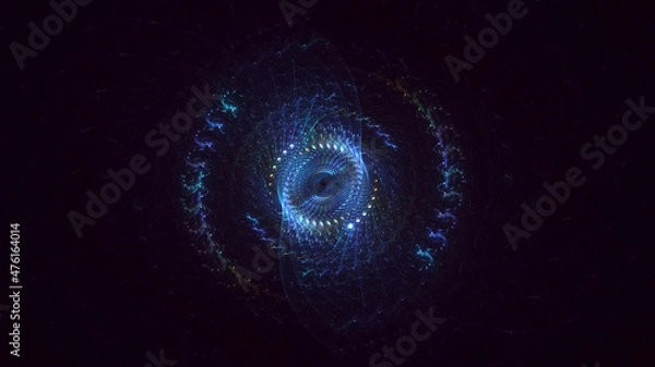 Fototapeta 3D rendering abstract round light background