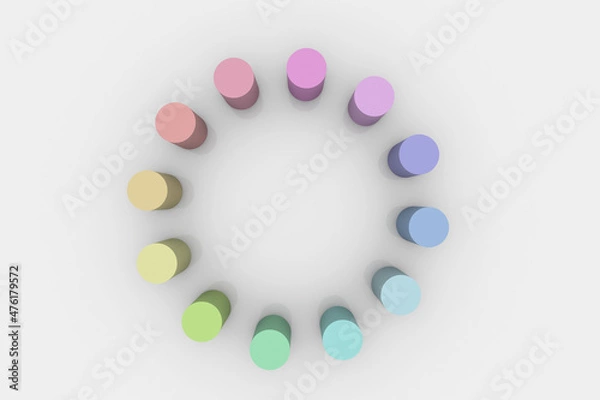 Fototapeta 柱　円柱　グラフ　情報