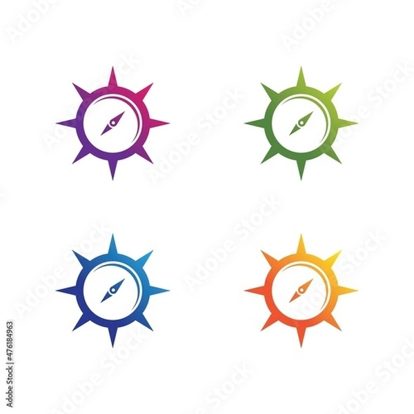 Fototapeta Compass icon set