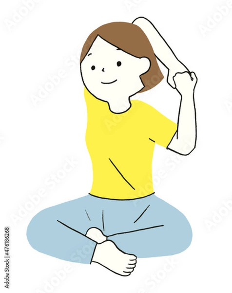 Obraz ストレッチする女性