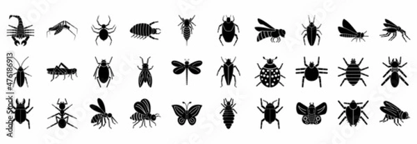 Fototapeta insect icon set, insect vector set sign symbol