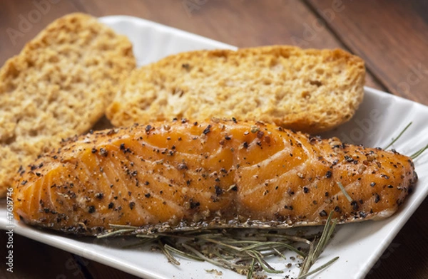 Fototapeta Salmone affumicato - Smoked salmon