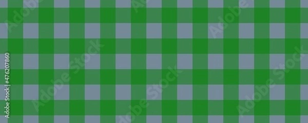 Obraz Banner, plaid pattern. Light Slate Grey on Green color. Tablecloth pattern. Texture. Seamless classic pattern background.