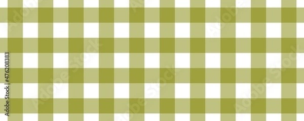 Fototapeta Banner, plaid pattern. White on Olive color. Tablecloth pattern. Texture. Seamless classic pattern background.