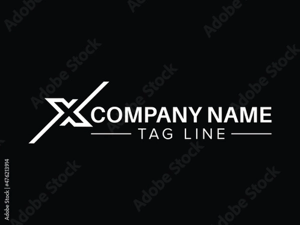 Obraz letter x font logo design isolated on white background for business visual identity