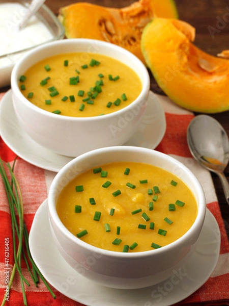 Fototapeta Pumpkin soup.