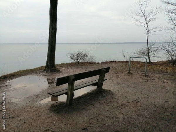 Fototapeta bench on the beach