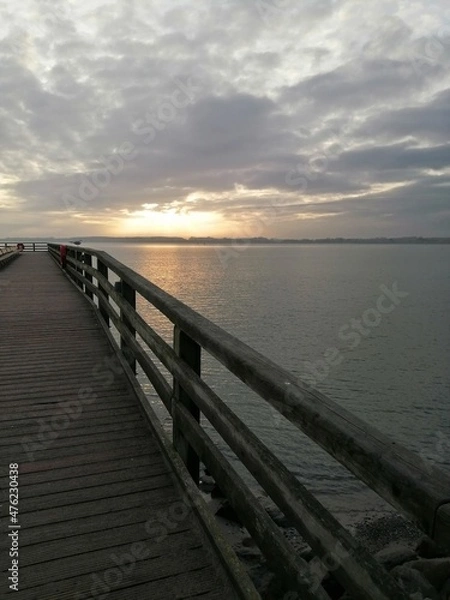 Fototapeta pier at sunset