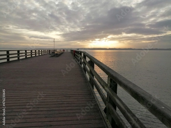 Fototapeta pier at sunset