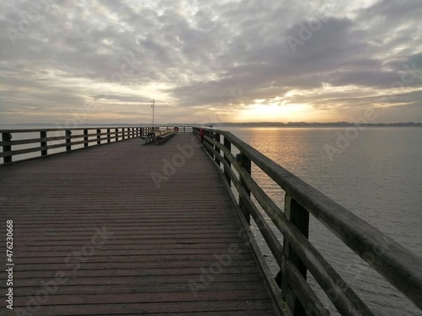 Fototapeta pier at sunset