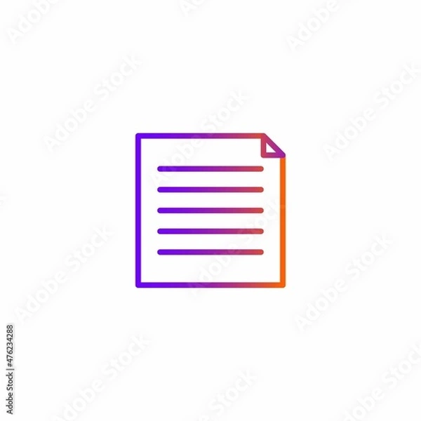 Obraz Document, file, paper icon. Vector illustration for graphic design, Web, UI, app.