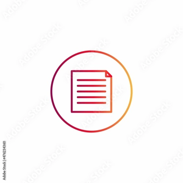 Obraz Document, file, paper icon. Vector illustration for graphic design, Web, UI, app.
