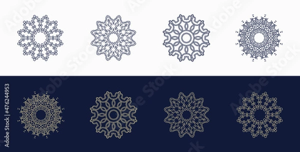 Fototapeta custom, creative, luxury ornament, frame, mandala, logo icon, symbol 
