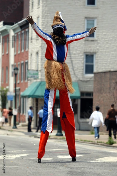 Obraz african stilt walker