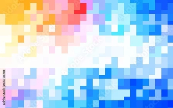 Fototapeta Light Blue, Red vector backdrop with rhombus.