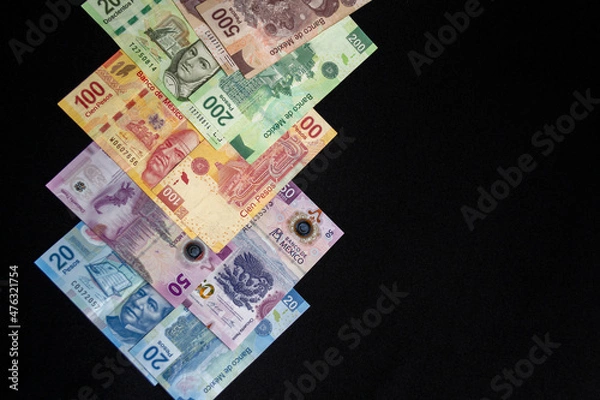 Fototapeta billetes mexicanos