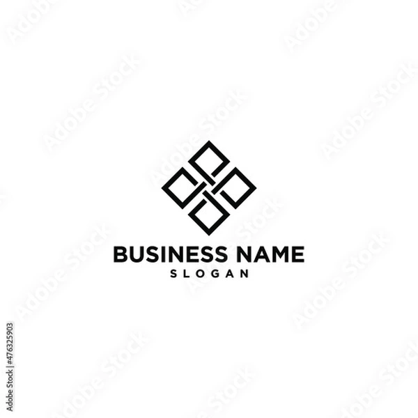 Obraz Geometric TIle And Ceramics Simple Modern Logo Vector