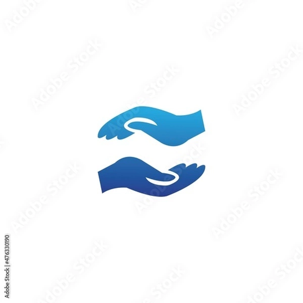 Fototapeta Hand care logo template vector design