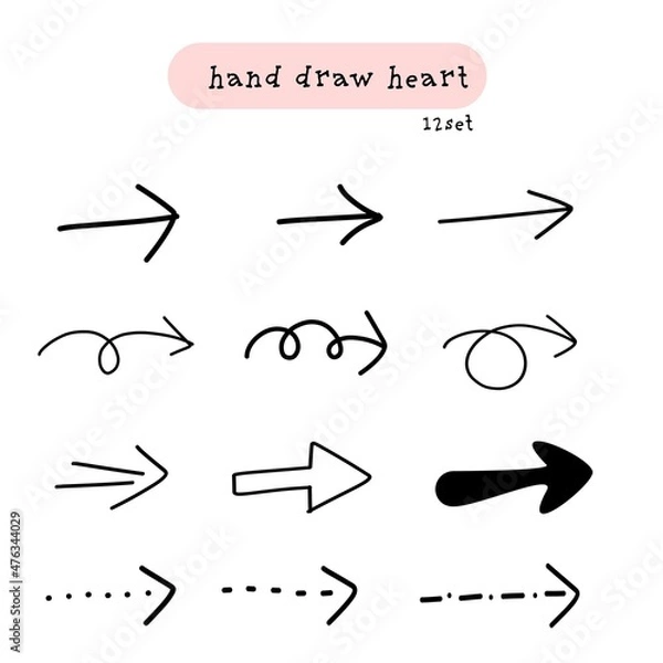 Obraz hand drawn arrows