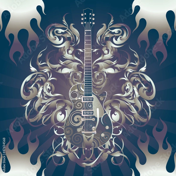 Obraz guitar design