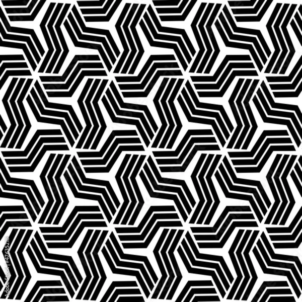 Obraz An elegant black and white, vector pattern