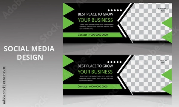 Fototapeta Creative social Media poster design,Vector illustration Design Template