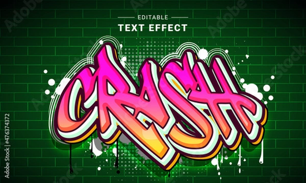 Obraz Editable text style effect - Graffiti text style theme.	