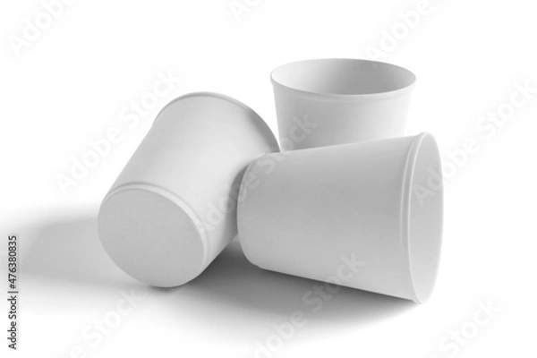 Fototapeta Expresso cup on a white background - 3d rendering