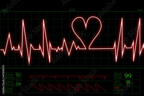 Fototapeta Heart beat pulse