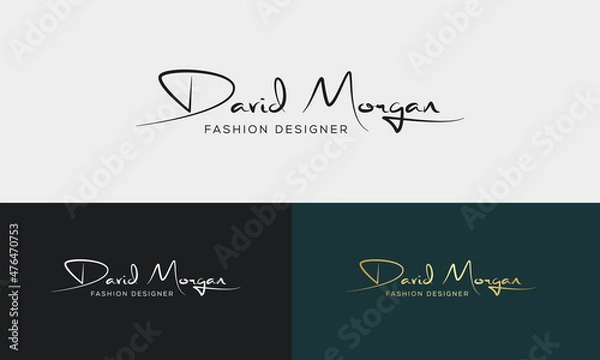 Obraz Handwriting logo template vector. signature logo concept.