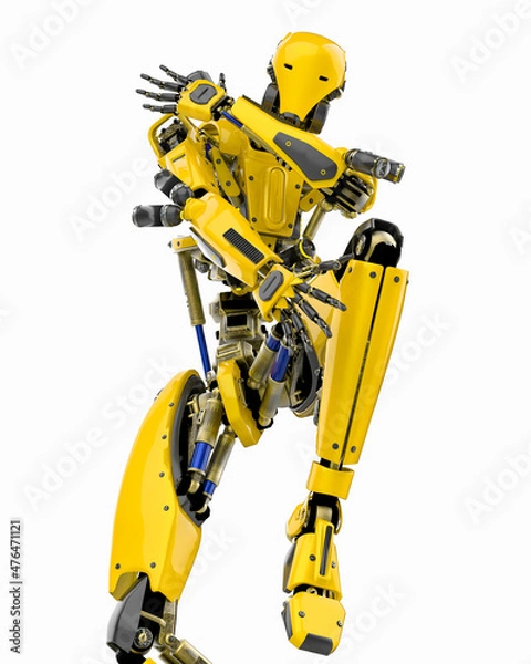 Fototapeta super robot is dancing