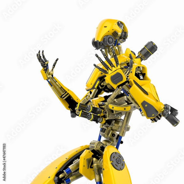 Fototapeta super robot is frustrated