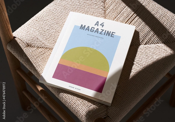 Fototapeta Magazyn A4 na makiecie krzesła