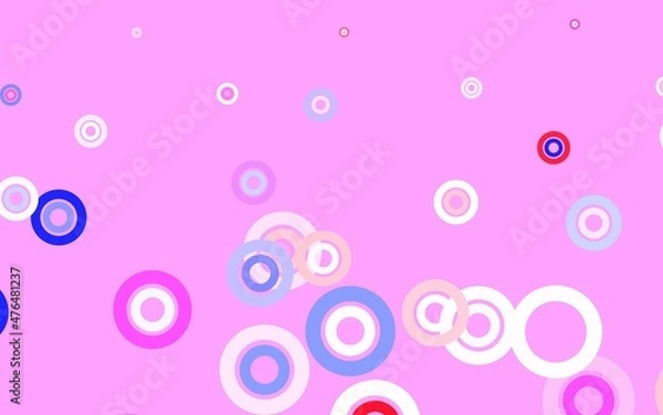 Obraz Light Purple vector layout with circle shapes.