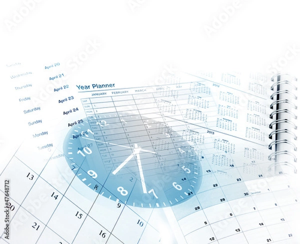 Obraz Clock and calendars