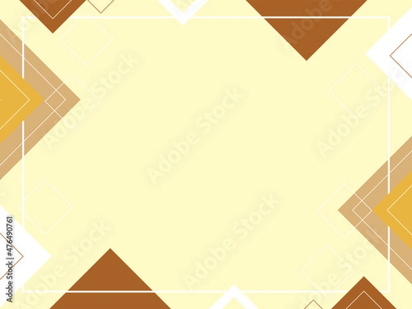 Fototapeta Abstract geometric brown and beige background made from squares and triangles, shape pattern, template with copy space, modern layout