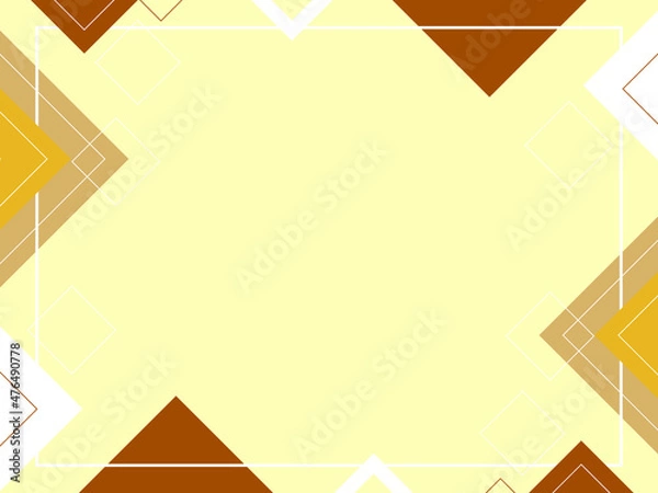 Fototapeta Abstract geometric brown and beige background made from squares and triangles, shape pattern, template with copy space, modern layout, vector 