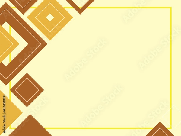 Fototapeta Abstract geometric brown and beige background made from squares and triangles, shape pattern, template with copy space, modern layout