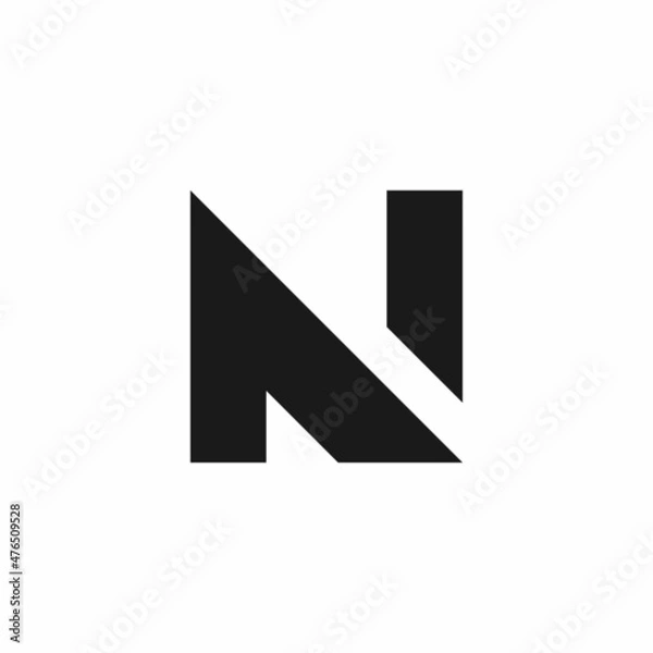 Obraz North Initials N Simple Logo