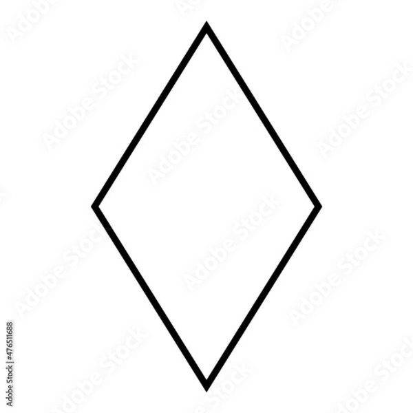 Fototapeta Rhombus Flat Icon Isolated On White Background