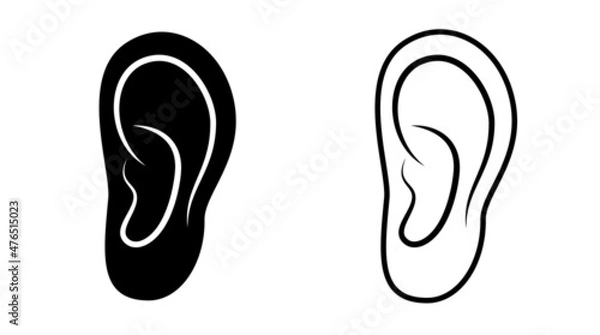 Fototapeta 耳のイラスト・アイコン