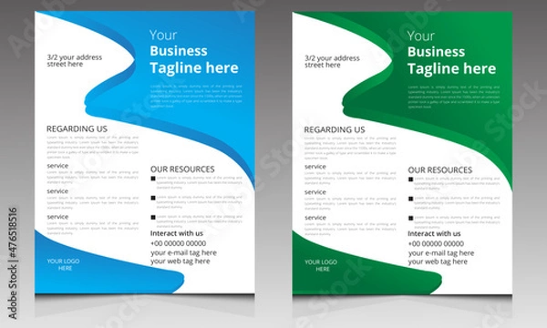 Fototapeta Modern Corporate business flyer design,Vector illustration design 2022 