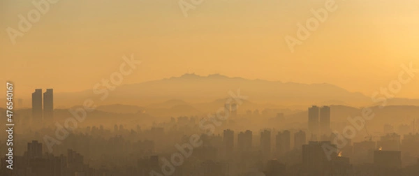 Obraz 스모그에 잠긴 도시